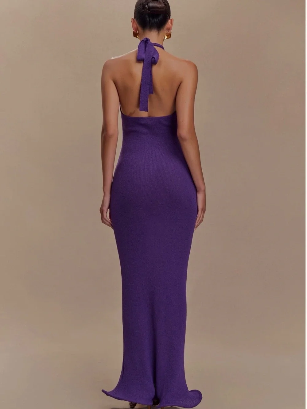 Melodie
Halter Knit Maxi Dress - Purple - Picture 2 of 3